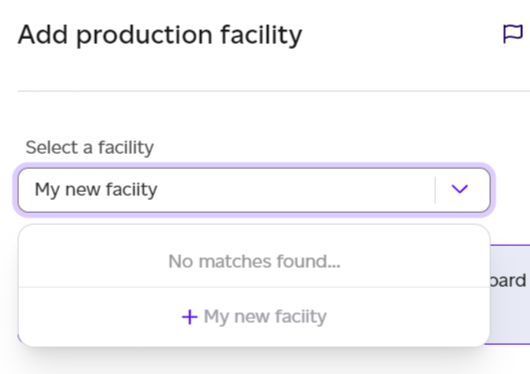 Facility selection interface