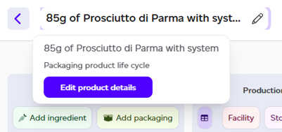 Editing product details fields