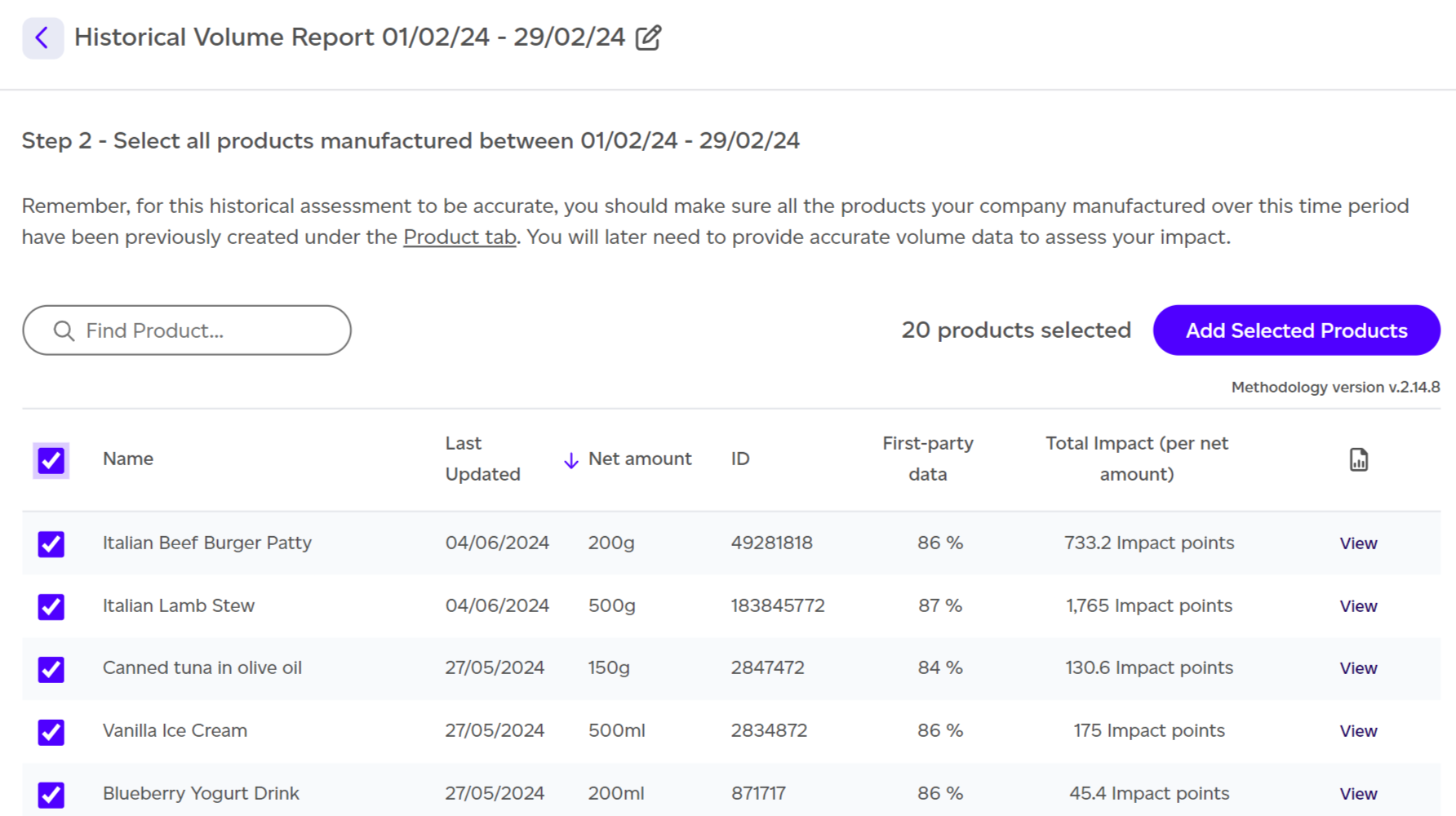 Entering historical report data manually.