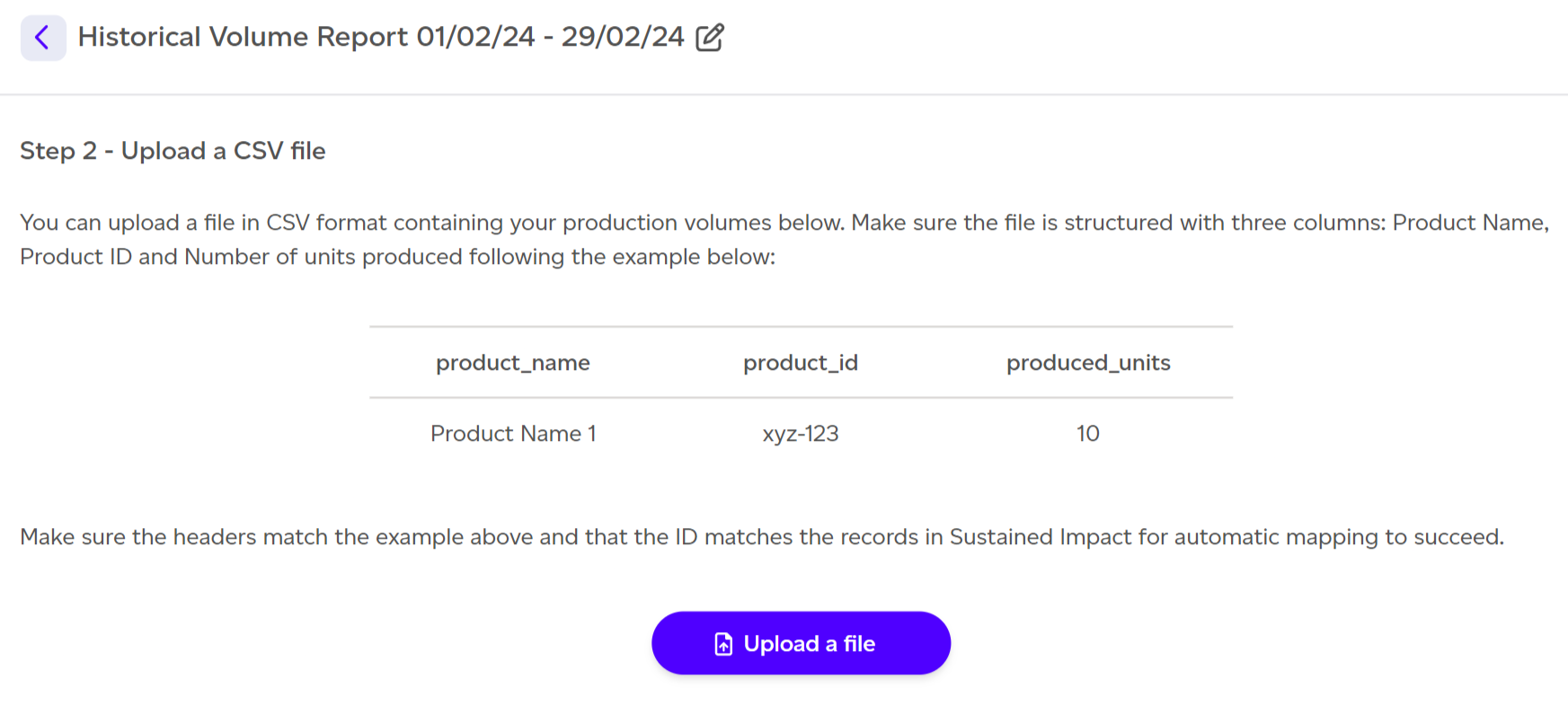 Uploading the historical data file.