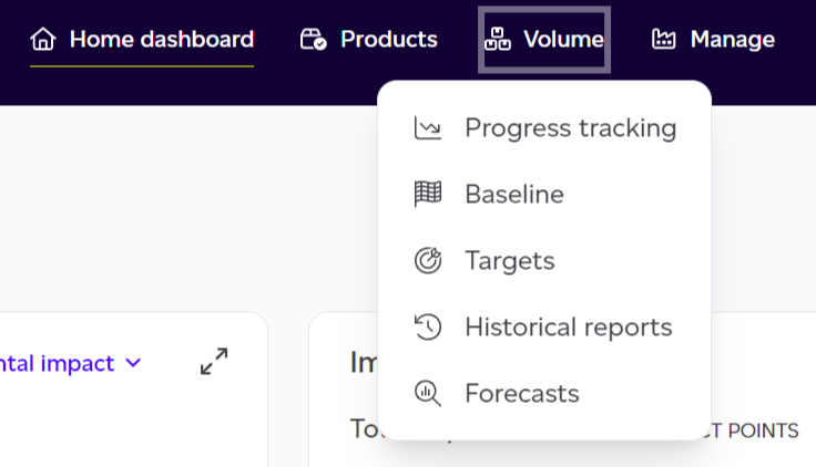 Progress Tracking view showing the actions available to the user.
