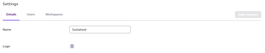 Workspaces list section